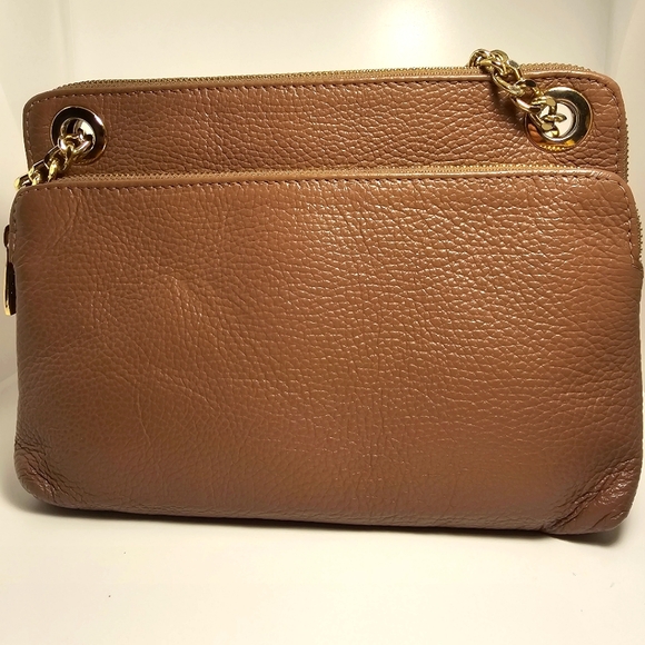 Valentina Brown Leather Shoulder Bag - Picture 1 of 10